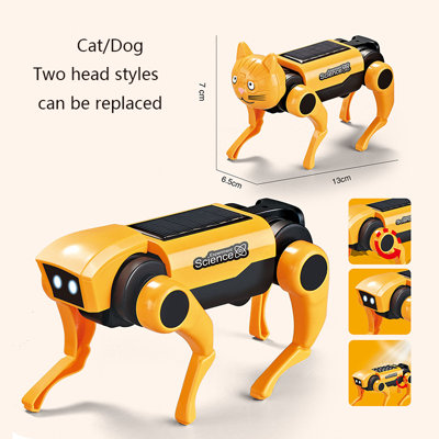 Solar Electric Machine Cat Dog Children Educational Toys