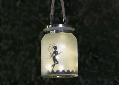 Solar Fairy Hanging Glass Lantern
