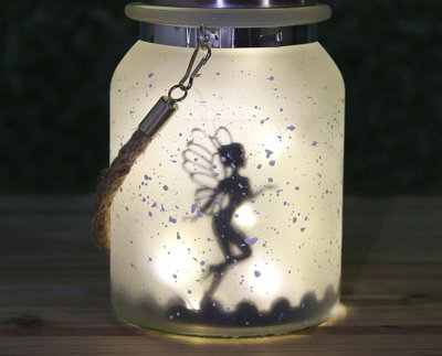 Solar Fairy Hanging Glass Lantern - 6