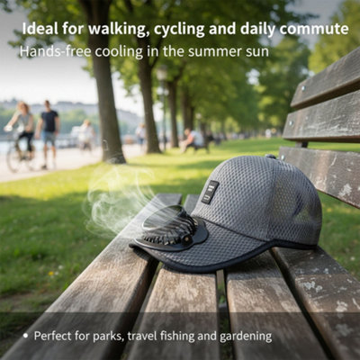 Solar Fan Sun Visor Hat for Women Outdoor UV Protection Cooling