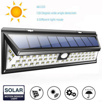 Solar Floodlight with 66 LED's and Motion Sensor