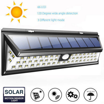 Solar Floodlight with 66 LED's and Motion Sensor