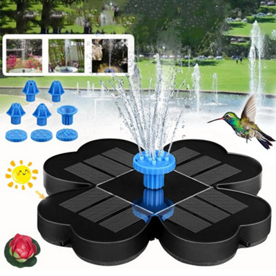 ZLHETWT Solar Fountain Pump With 8 Nozzles - Solar Powered Water Pump For Bird Bath, Pond, Garden, No Electricity Needed