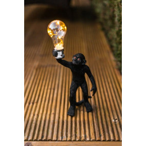 Solar Garden Monkey with Light Bulb