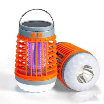 Solar LED Electric Shock Mosquito Killer Outdoor USB Charging Lighting ...