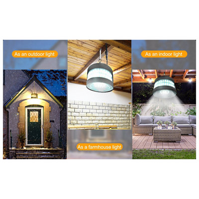 Solar LED Shed or Garage Pendant Light - 7