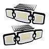 Solar LED Triple Security Floodlight with Double PIR Sensor