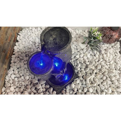 Solar Medium Aztec Modern Water Feature with Cover