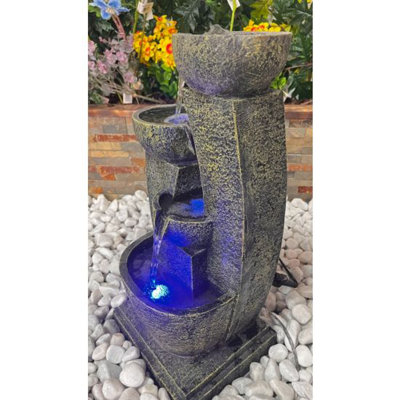 Solar Medium Aztec Modern Water Feature with Cover