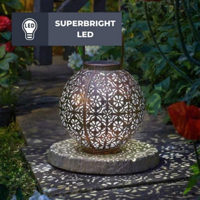 Solar Outdoor Lantern Garden Decor LED Outdoor Light Waterproof Garden Ornament - 3