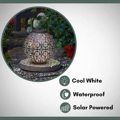 Solar Outdoor Lantern Garden Decor LED Outdoor Light Waterproof Garden Ornament - 4