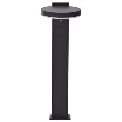Solar Outdoor LED Bollard Lamp PARKERS with Motion Sensor Black