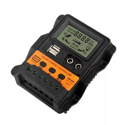 Solar Panel 30A Battery Charge Controller 12V/24V LCD Regulator Dual ...