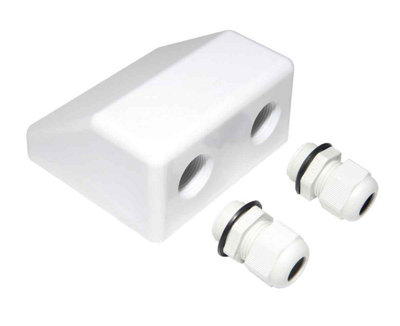 Solar Panel Mounting Twin Cable Entry White