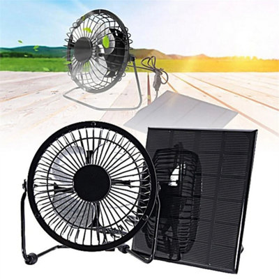 Solar Panel Powered Fan USB Cooling Fan 2.5W For Office Garden Outdoor