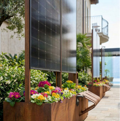 Solar Panel Versatile Outdoor Planter