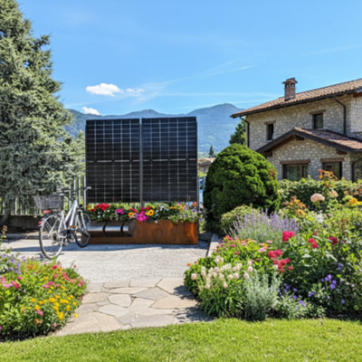 Solar Panel Versatile Outdoor Planter