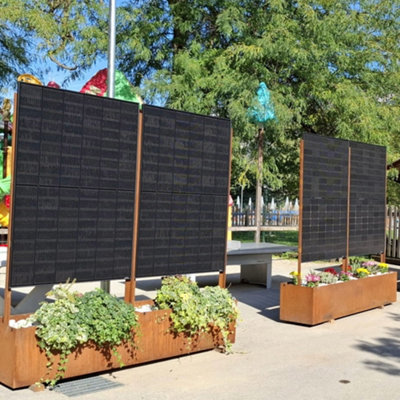 Solar Panel Versatile Outdoor Planter