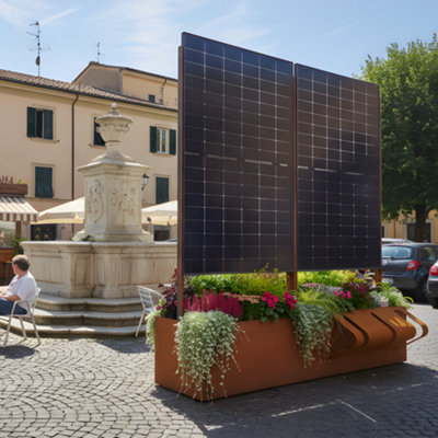 Solar Panel Versatile Outdoor Planter