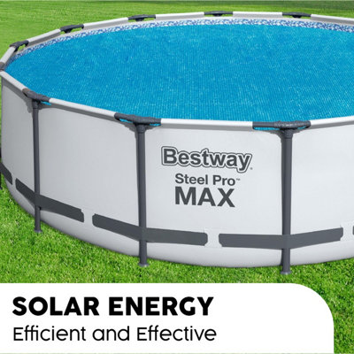Solar Pool Cover for Steel Pro Max Bestway Flowclear 4.27m Round Above ...