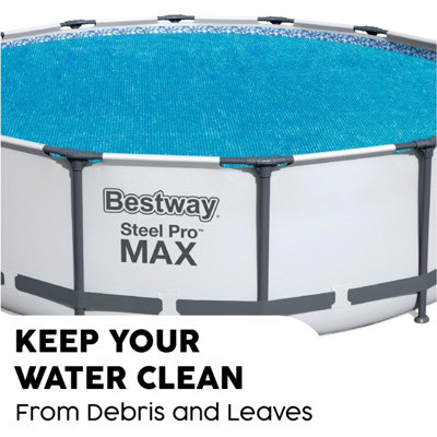 Solar Pool Cover for Steel Pro Max Bestway Flowclear 4.27m Round Above ...