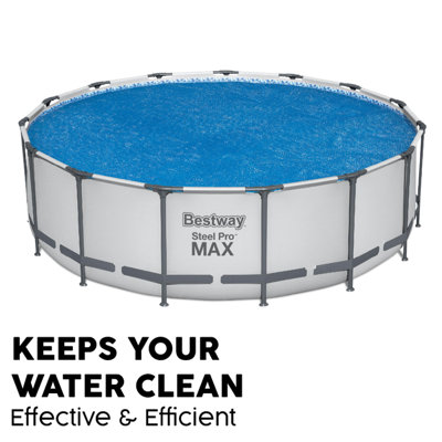 Solar Pool Cover for Steel Pro Max Bestway Flowclear 4.88m Round Pool Cover