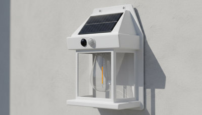 Solar Power Wall Light Lantern Motion Sensor Outdoor Garden Lamp