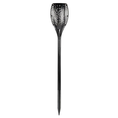 Solar Powered Adjustable Spike Light with Flame Effect, Dusk to Dawn Auto On/Off, 2700K (PACK OF 2)