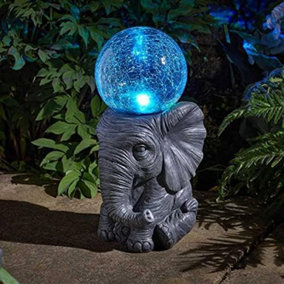 Solar Powered Colour Changing LED Elephant Garden Ornament