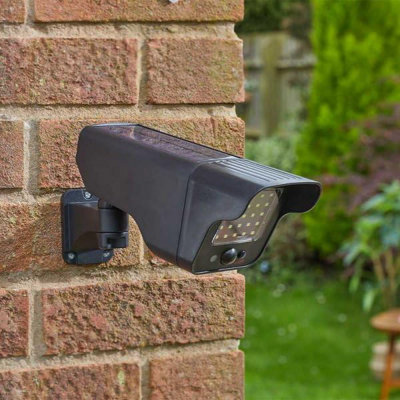 Solar Powered Floodlight with Decoy Camera