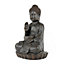 Solar Powered Garden Outdoor Water Feature Meditating Buddha with Bowl & Pump