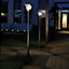 Solar Powered Height Adjustable Casablanca Lamp Post - 10 Lumen Weather & UV Resistant Outdoor Garden LED Light - H126.5 x 15cm
