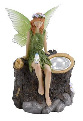 Solar Powered LED 3 pack of Fairy Garden Statues Outdoor Novelty Garden Lighting - 5