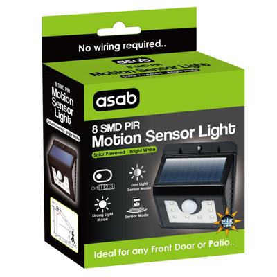 Solar Powered LED Light PIR Motion Sensor