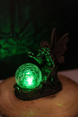 Solar Powered LED Outdoor Fairy Light Statue Garden or Patio Ornament