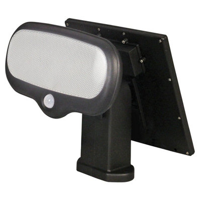 Solar Powered LED Security Light with PIR Motion Sensor - 500 Lumen Weatherproof Outdoor Garden Wall Lamp - H26 x W19 x D25cm