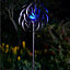 Solar Powered Light Up Garden Wind Spinners With Colour Changing LED Lights