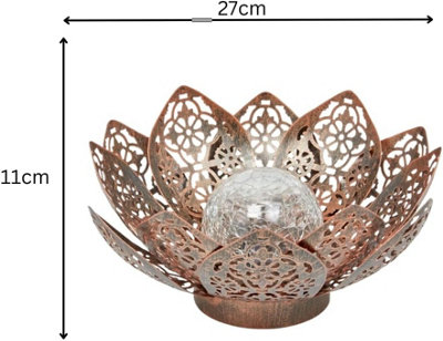 Solar Powered Lotus Flower Silhouette Garden Light - 5