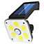 Solar Powered Outdoor Motion Sensor Light - 120 Lumen Wall or Fence Mounted LED Lighting with Adjustable Bracket & 3 Light Modes