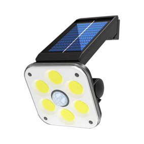 Solar Powered Outdoor Security Wall Light with PIR Motion Sensor and Adjustable Bracket