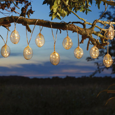 Solar powered string store lights outdoor