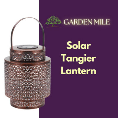 Solar Powered Table Lantern Hanging For Outdoor Silhouette Lamp Garden Light - 5