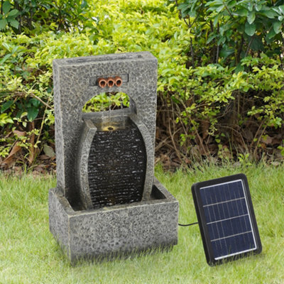 Solar-Powered Water Fountain Garden Decor