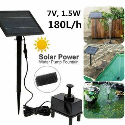 Solar Powered Water Pump Filter Garden Pool Small Pond