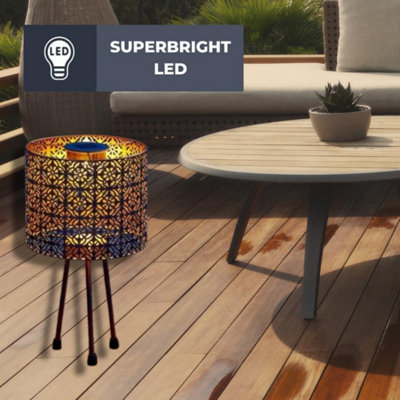 Solar Powered Waterproof Metal LED lamp Garden Table top lamp - 3