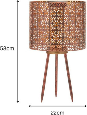Solar Powered Waterproof Metal LED lamp Garden Table top lamp - 8