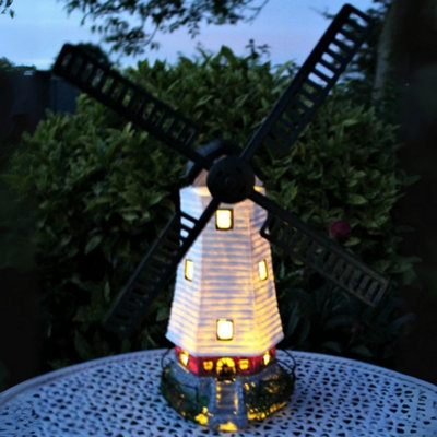 Solar Powered Windmill LED Garden Light - Outdoor Yard Decoration Ornament