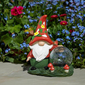 Solar Powered Woodland Wizard LED Light Up Garden Ornament Colour Changing