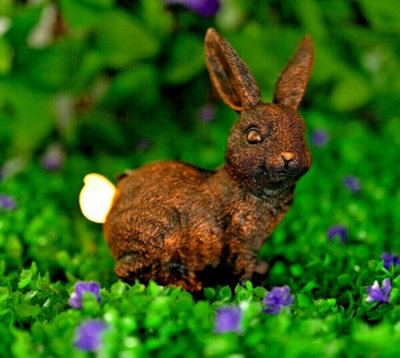 Solar Rabbit with Light Up Tail Ornament