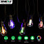 Solar RGB Meteor Show String Lights, 10 Meters 10 Lamps, IP44